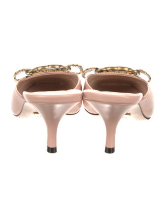 Gucci Interlocking G Logo Leather Mules