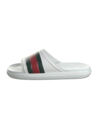 Gucci Web Accent Rubber Slides