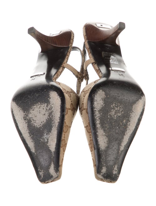 Gucci GG Canvas Canvas Slingback Pumps