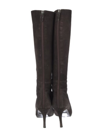 Gucci GG Canvas Suede Boots