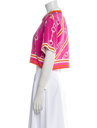 Gucci Silk Printed Crop Top