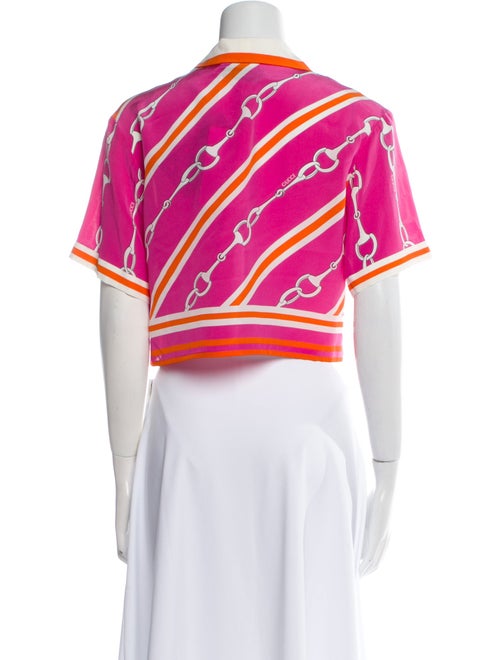 Gucci Silk Printed Crop Top
