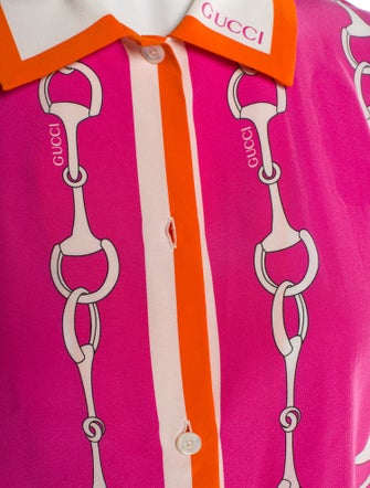 Gucci Silk Printed Crop Top