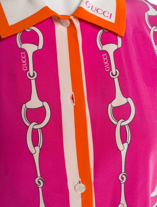 Gucci Silk Printed Crop Top