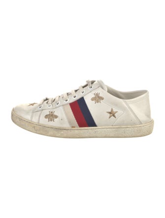 Gucci Sylvie Web Accent Leather Sneakers