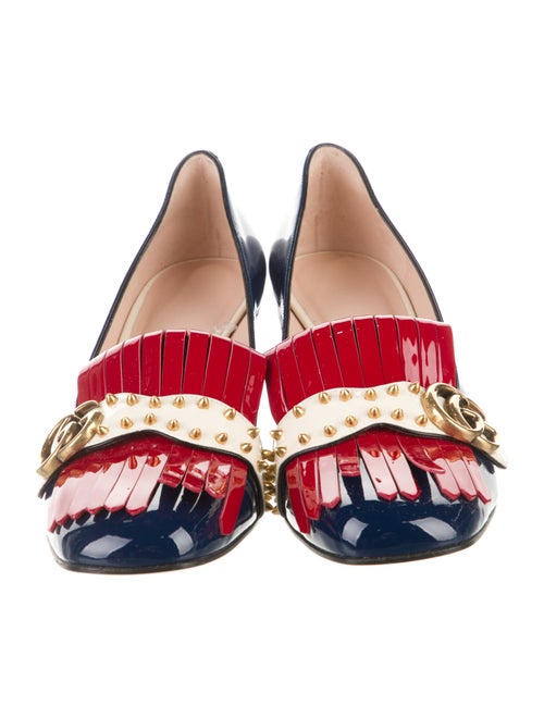 Gucci Double G Logo Patent Leather Pumps