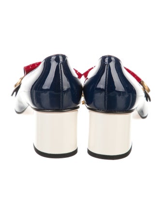 Gucci Double G Logo Patent Leather Pumps