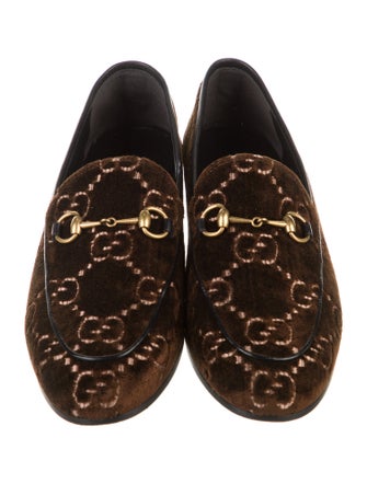 Gucci GG Logo Velvet Loafers