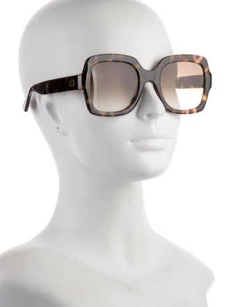 Gucci Web Accent Square Sunglasses
