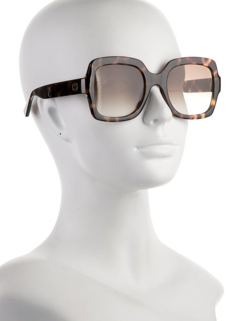 Gucci Web Accent Square Sunglasses