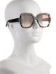 Gucci Web Accent Square Sunglasses