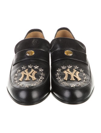 Gucci Running GG Logo Leather Dress Loafers