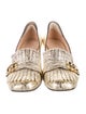 Gucci Leather Fringe Trim Accent Pumps