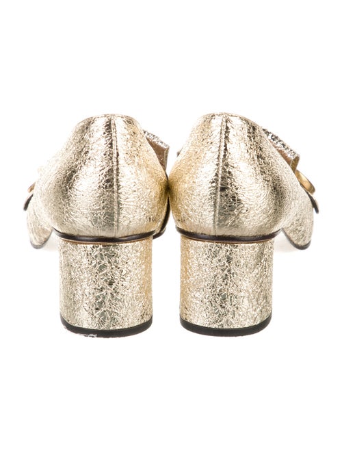 Gucci Leather Fringe Trim Accent Pumps