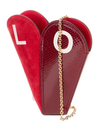 Gucci Python Valentines Day Small Heart Bag