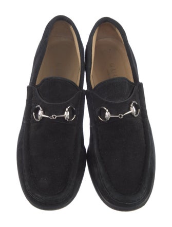 Gucci Horsebit Accent Suede Loafers