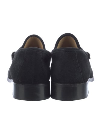 Gucci Horsebit Accent Suede Loafers