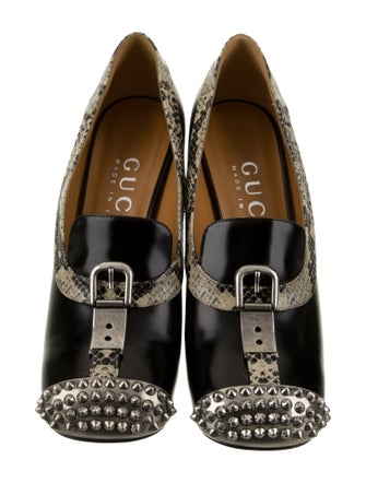 Gucci Leather Animal Print Pumps