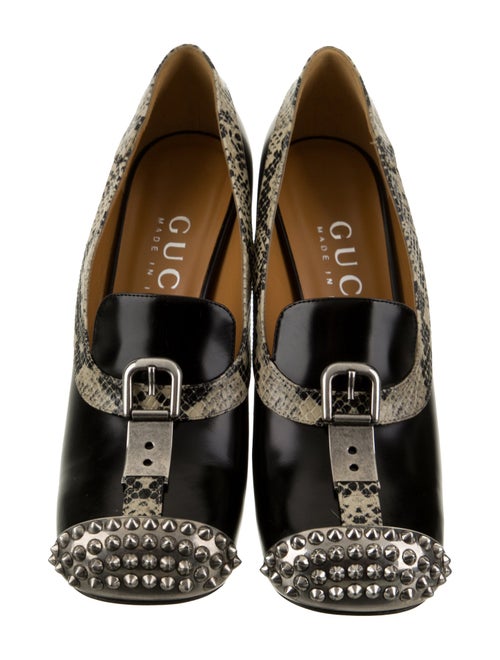 Gucci Leather Animal Print Pumps