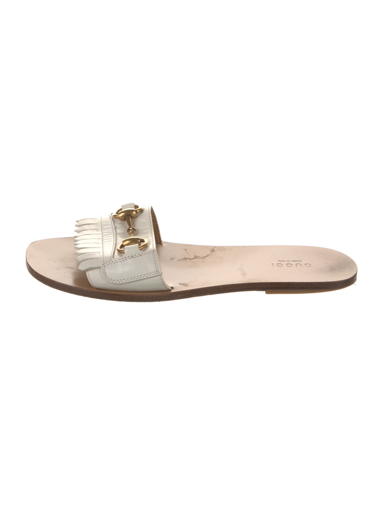 Gucci Horsebit Accent Leather Slides