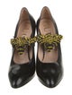 Gucci Bee Accent Leather Pumps