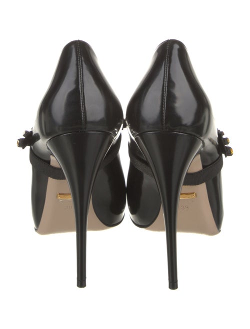 Gucci Bee Accent Leather Pumps
