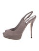 Gucci Suede Slingback Pumps