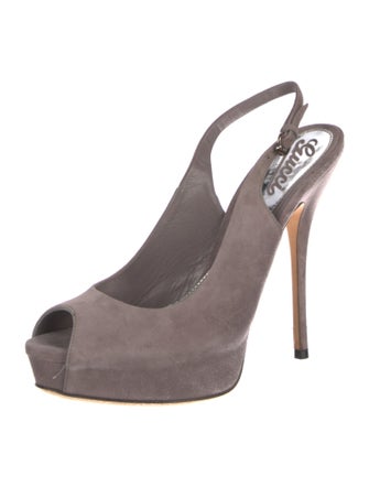 Gucci Suede Slingback Pumps