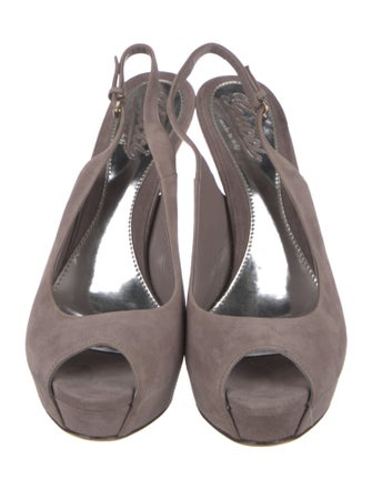 Gucci Suede Slingback Pumps