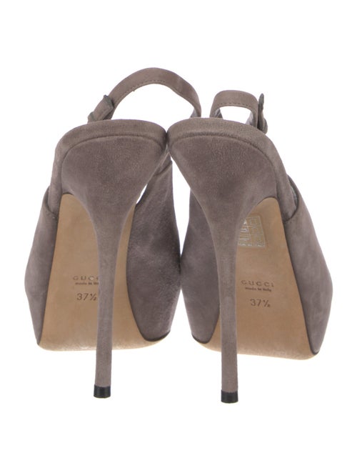 Gucci Suede Slingback Pumps