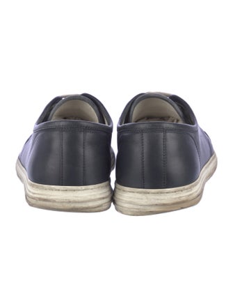 Gucci Leather Whipstitch Trim Sneakers