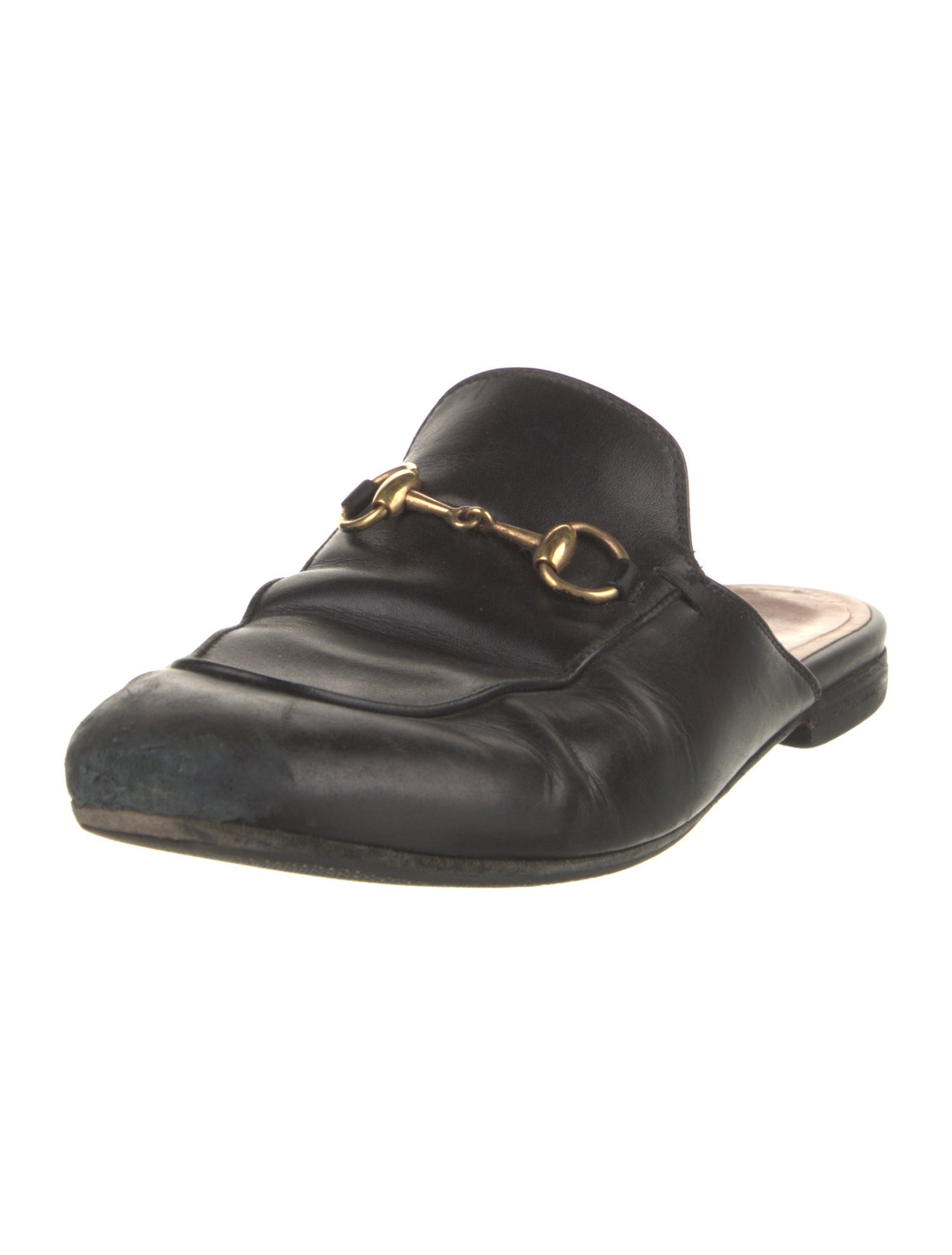 Gucci Horsebit Accent Leather Mules