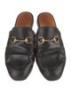 Gucci Horsebit Accent Leather Mules
