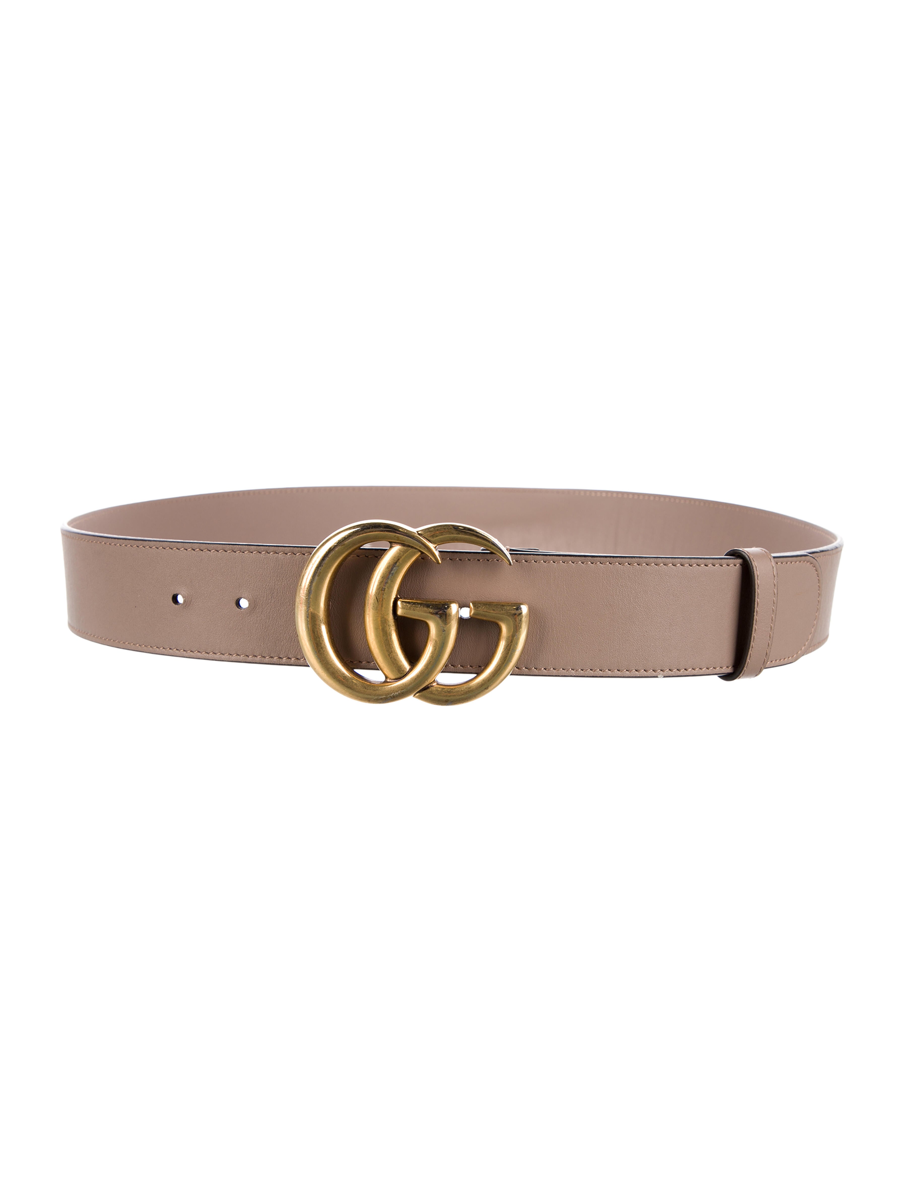 Gucci Double G Logo Leather Belt