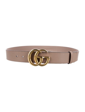 Gucci Double G Logo Leather Belt