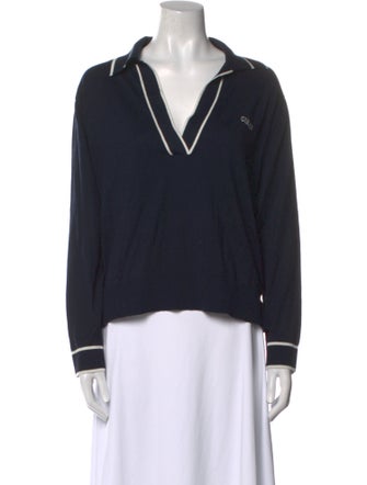 Gucci Silk V-Neck Sweatshirt