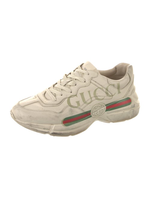 Gucci Web Accent Leather Sneakers