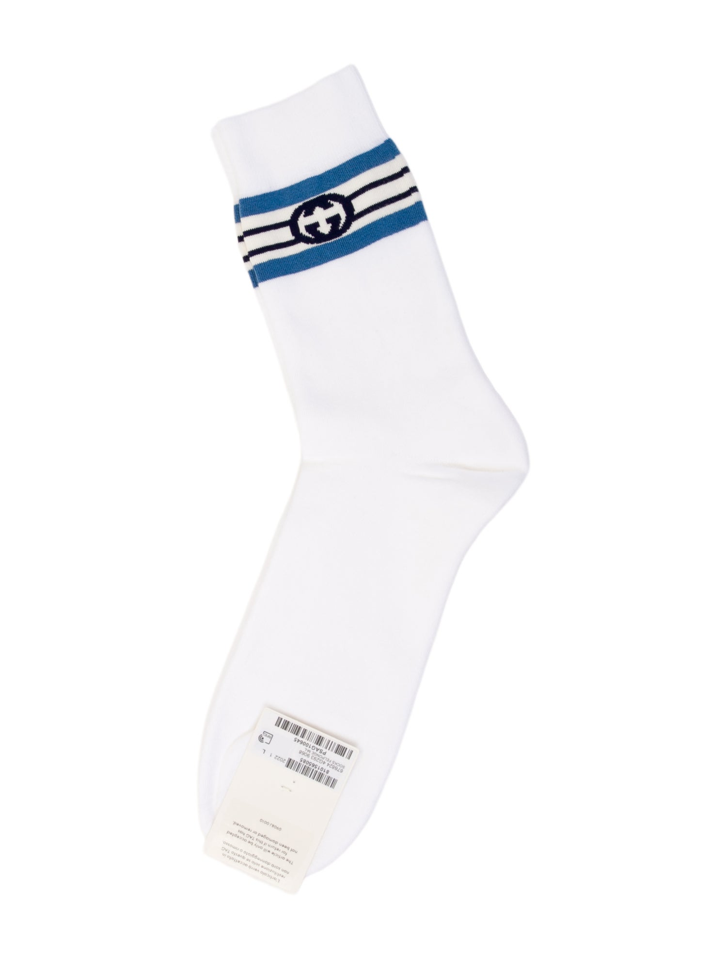 Gucci White Patterned Sock w/Tags