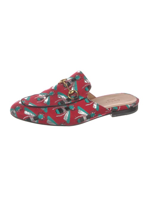 Gucci Horsebit Accent Printed Mules