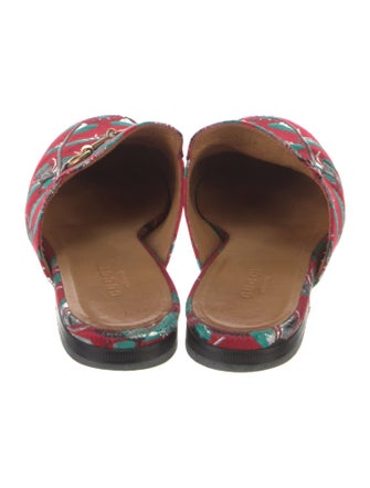 Gucci Horsebit Accent Printed Mules
