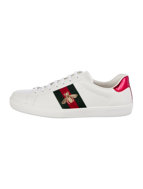 Gucci Web Accent Leather Sneakers