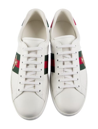 Gucci Web Accent Leather Sneakers