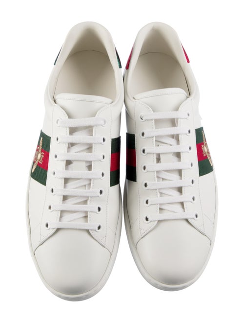 Gucci Web Accent Leather Sneakers