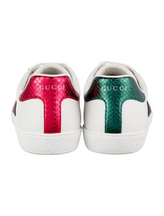 Gucci Web Accent Leather Sneakers