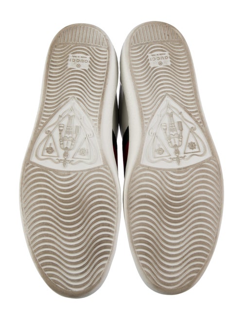 Gucci Web Accent Leather Sneakers