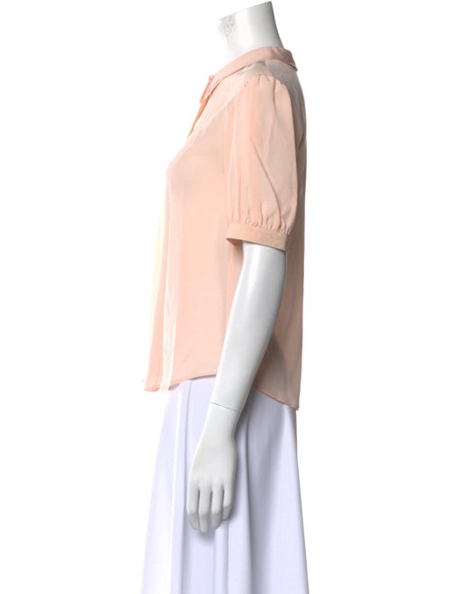 Gucci Silk Crew Neck Button-Up Top