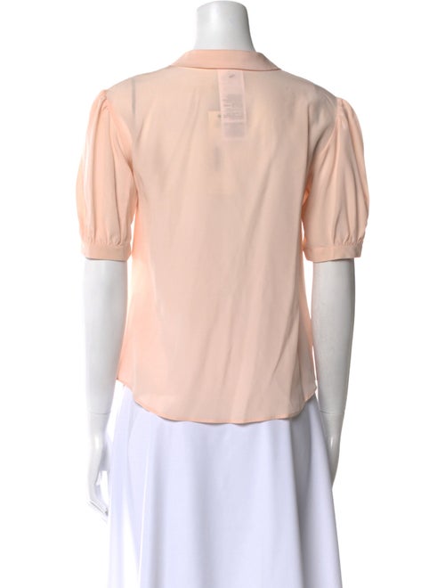 Gucci Silk Crew Neck Button-Up Top