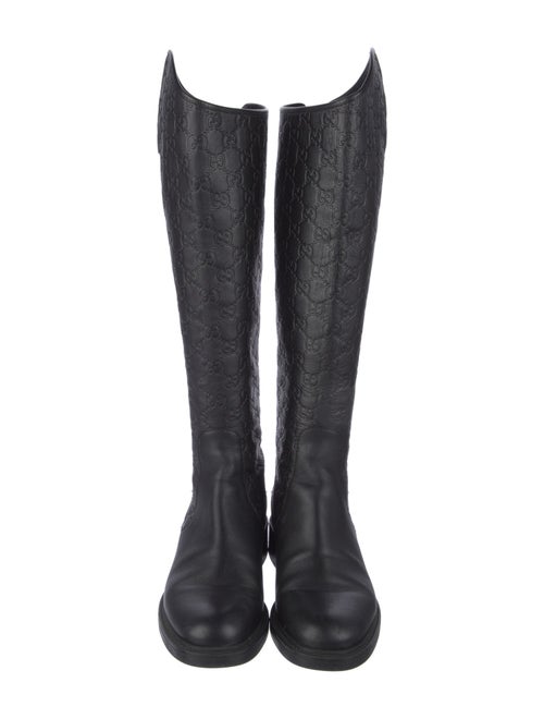 Gucci GG Signature Leather Riding Boots