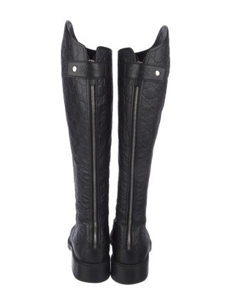 Gucci GG Signature Leather Riding Boots