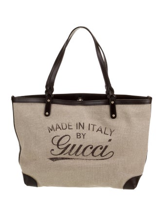 Gucci Canvas Craft Tote Large